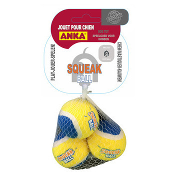 Balle tennis avec organe sonore ''squeak ball'' :