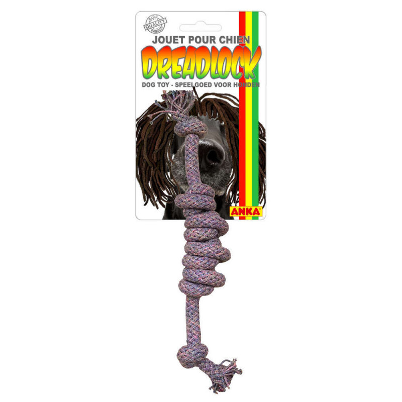 Jouet Corde Dreadlock pour chien, 30cm