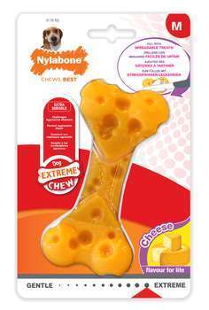Jouet pour chien Os Nylon Fromage M