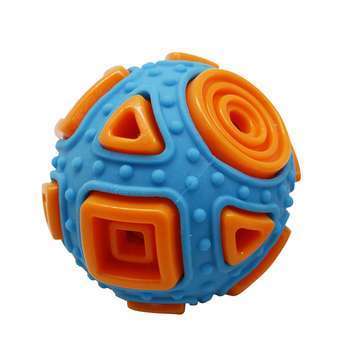 Jouet pour chien balle TPR bicolore avec grelot M