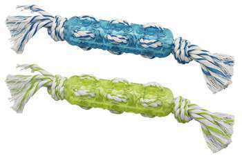Jouet Chien Stick Noue Tpr+Corde 13cm