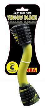 Jouet stick pour chien noir et jaune