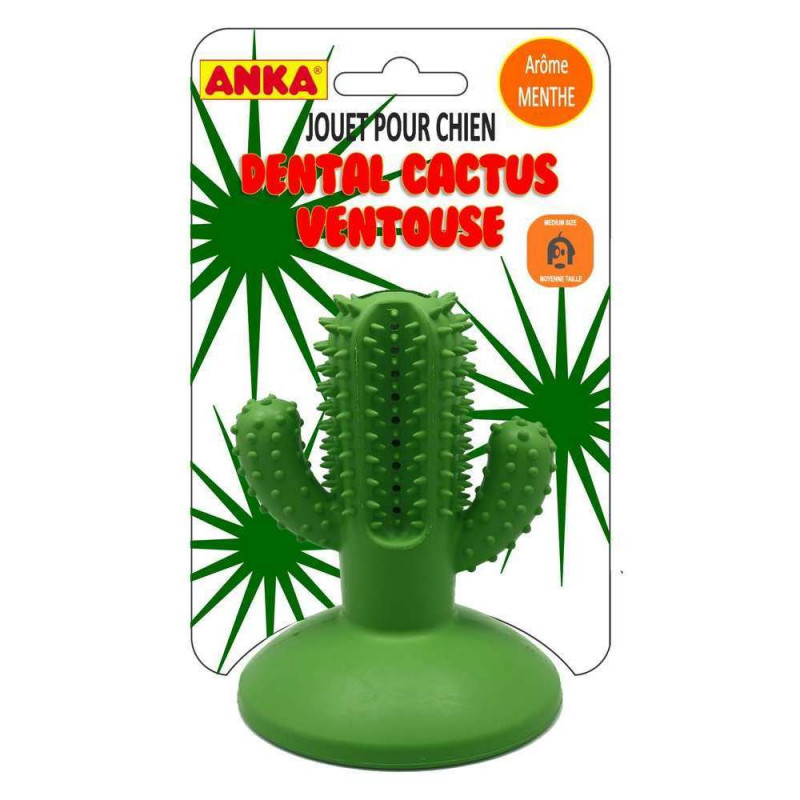 Jouet pour chien cactus à ventouse avec arôme ment