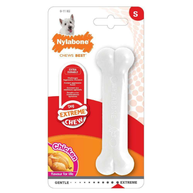 Jouet pour chiot Nylabone puppy bone au goût poule