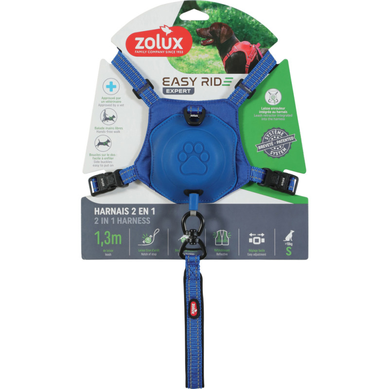 Harnais Easyride pour chien, coloris bleu - taille