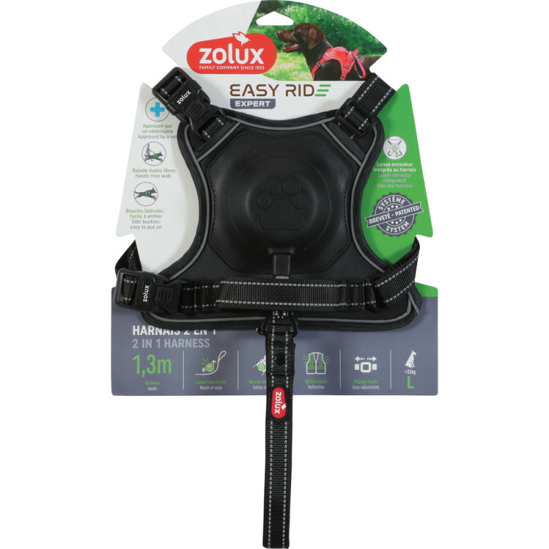 Harnais Easyride pour chien, coloris noir - taille