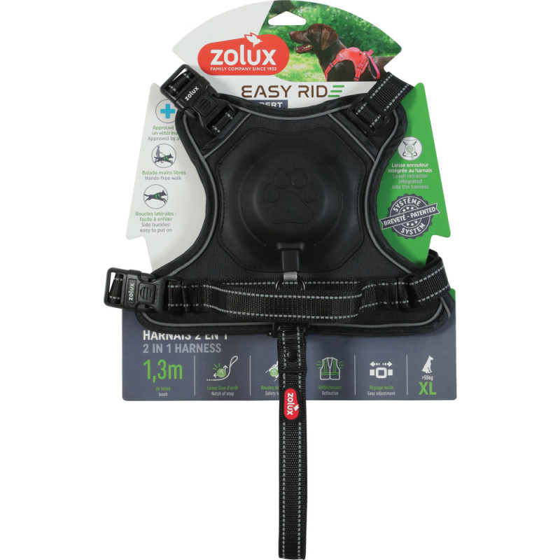 Harnais Easyride pour chien, coloris noir - taille