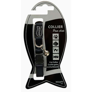 Collier chat Basic Line : Nylon, Noir