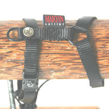 Harnais réglable pour chiens, en nylon, noir 16/35