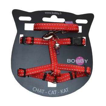 Pack Safe pour chat : harnais et laisse nylon roug