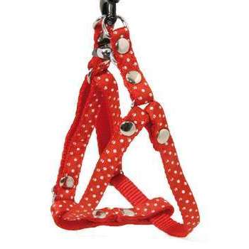 Harnais galon motif pois sur sangle nylon : Tour d