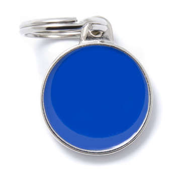 Médaille collier MyFamily : grand cercle bleu