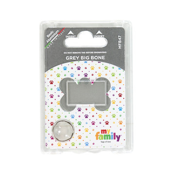 Médaille MyFamily Basic, en aluminium - Grand os,