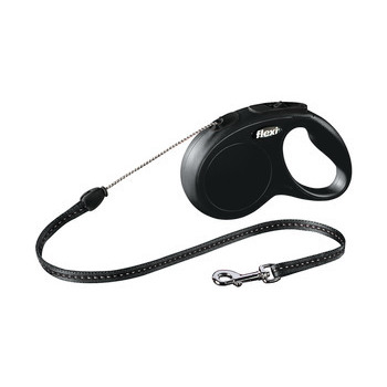 Laisse Flexi S : Cordon longueur 5m Noir