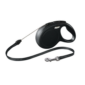 Laisse Flexi S : Cordon longueur 8m Noir