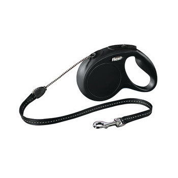 Laisse Flexi M : Cordon longueur 5m Noir