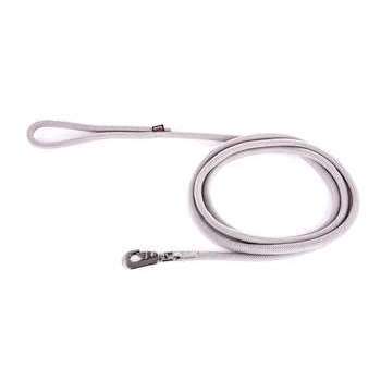 Laisse pour chien, en nylon: rond uni gris L. 2 m