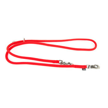 Laisse multiposition, en nylon: rond rouge L. 180