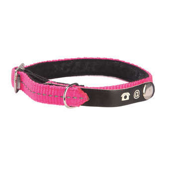 Collier nylon chat Lost rose :Longueur 30 cm
