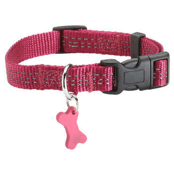 Collier Safe pour chien de couleur fushia et de ta