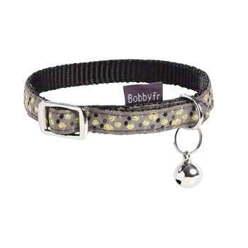 Collier nylon Champagne avec clochette pour chat :