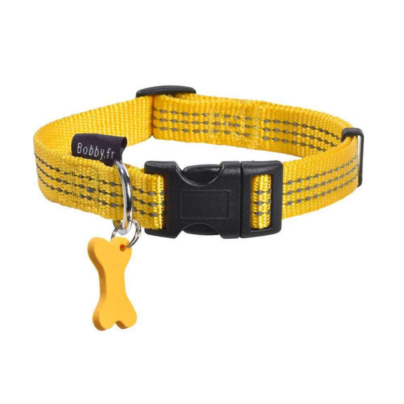 Collier Safe pour chien de couleur jaune et de tai