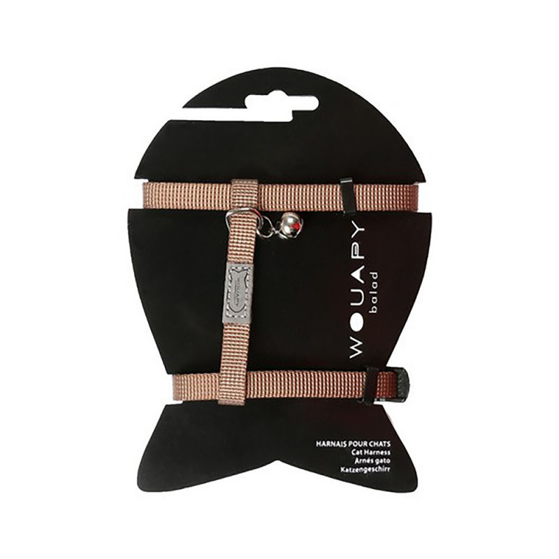 Harnais pour chat basic Line taupe
