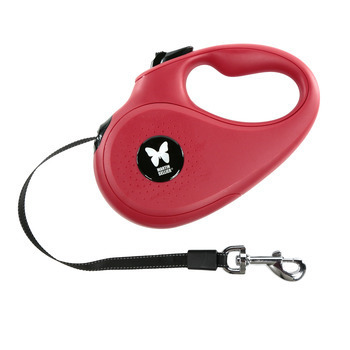 Laisse retractable + sangle M rouge 5M