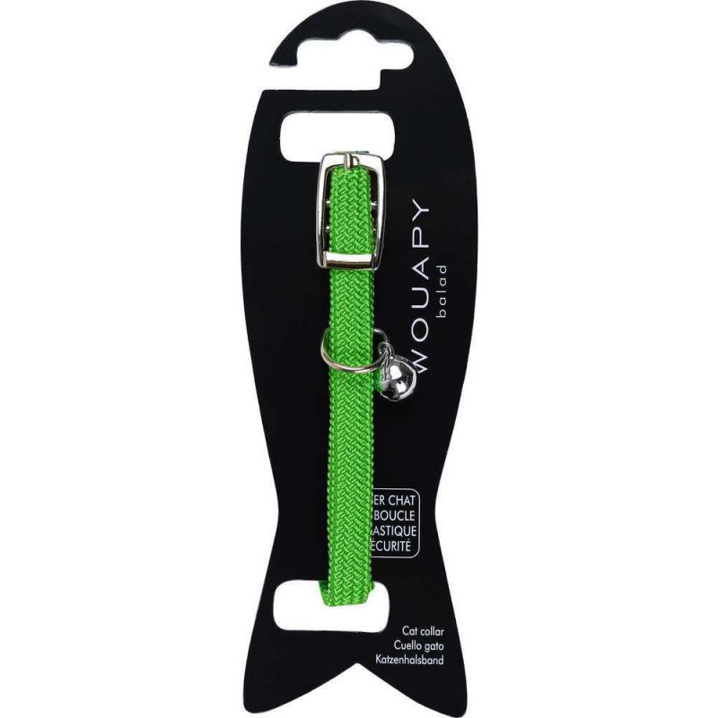Collier elastic fluo vert pour chat
