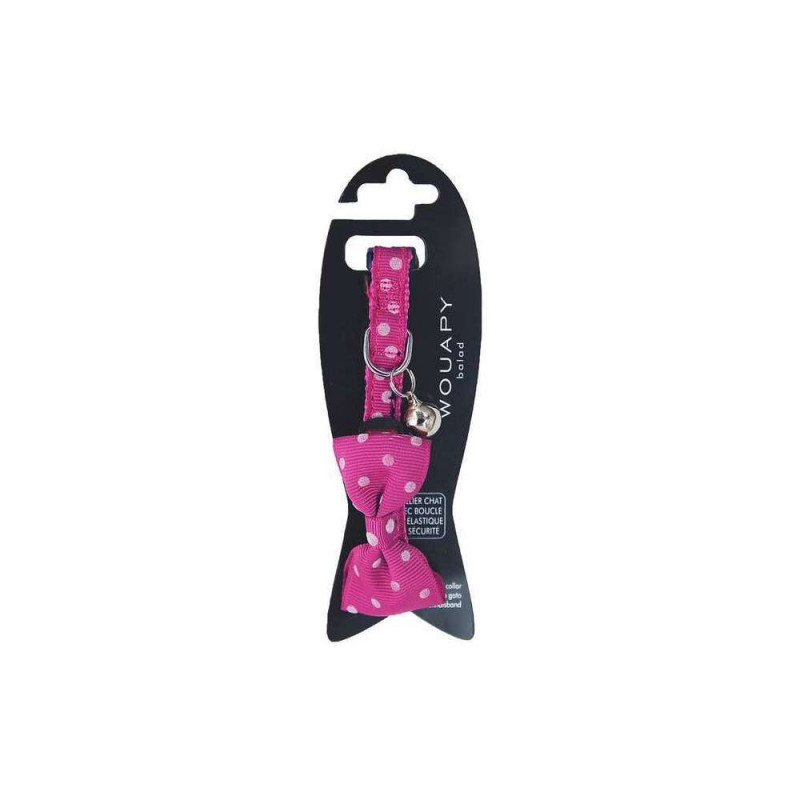 Collier nud fushia pour chat