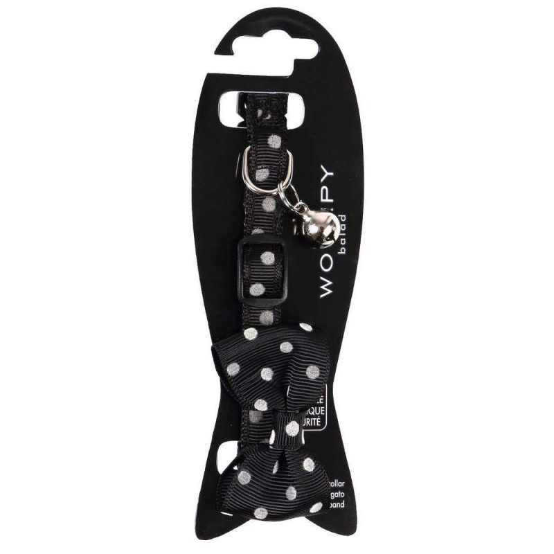 Collier nud noir pour chat