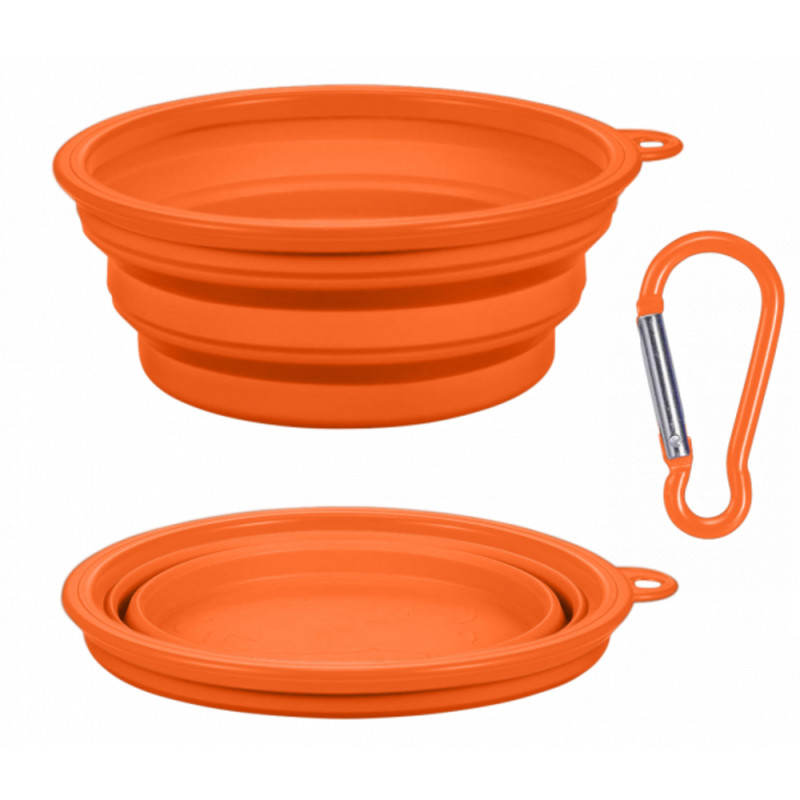 Bol pliable avec couvercle pour chien 650 ml