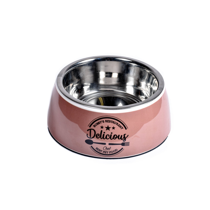 Gamelle Delicious pour chien, coloris rose - Taill