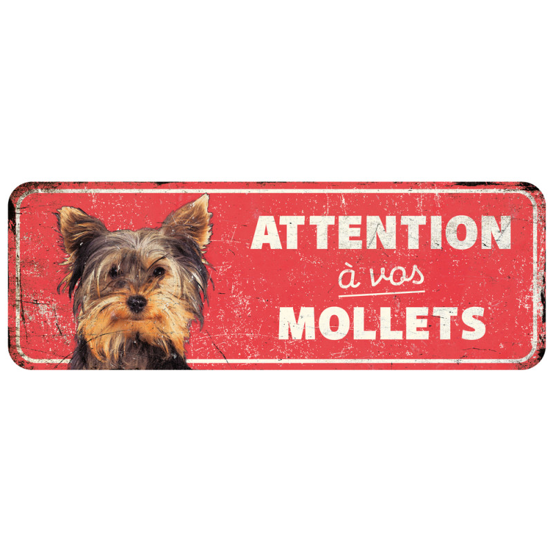 Panneau d'avertissement terrier fr. 40x13x0,3cm ro