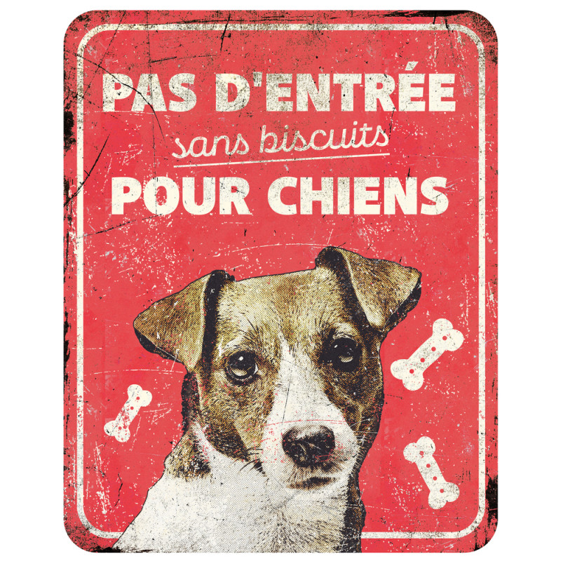 Panneau d'avertissement jack russel fr. 25x20x0,3c