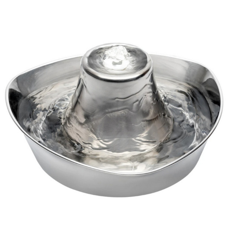 Fontaine en acier inoxydable pour animaux de compa
