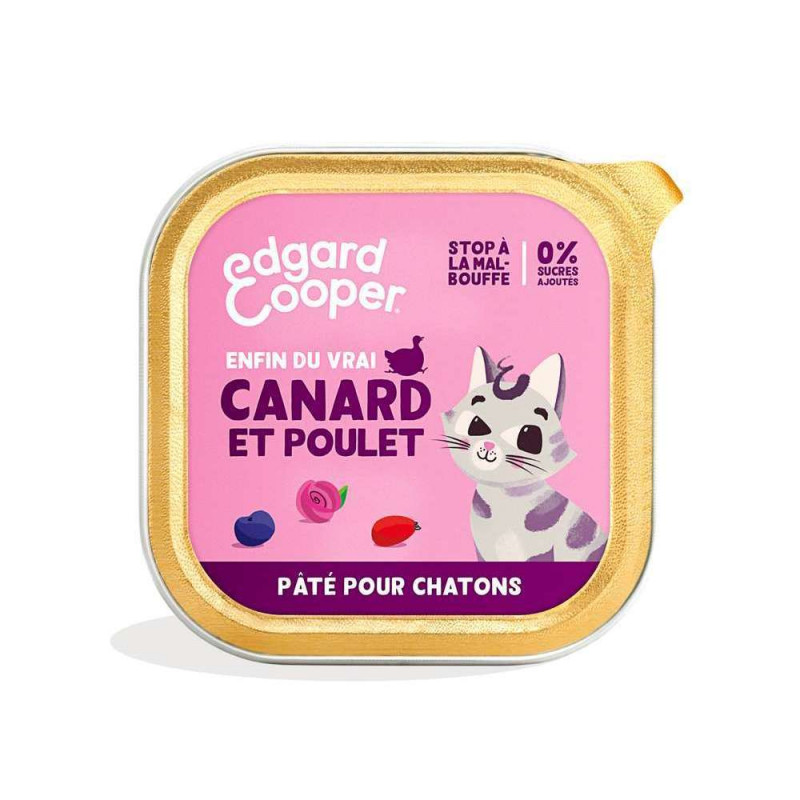 Pâté canard et poulet pour chatons  85g