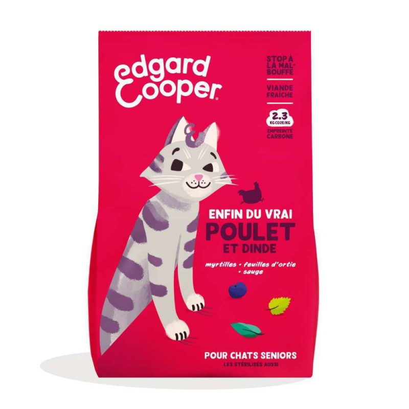 Croquettes poulet et dinde pour chat senior 2kg