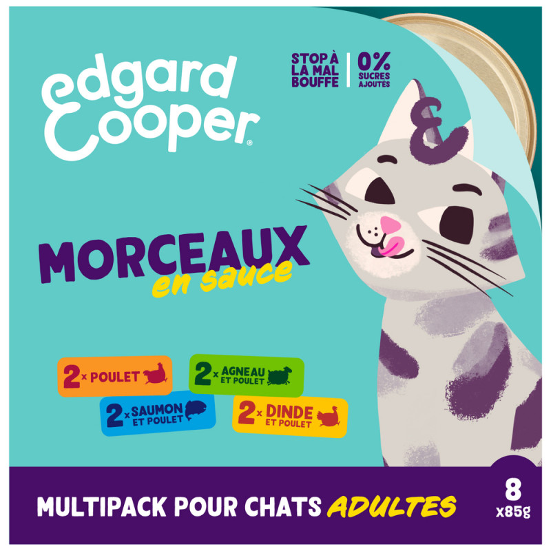 Multipack morceaux sauce poulet saumon dinde & agn