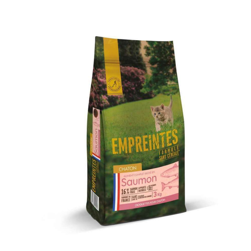 Croquettes pour Chaton au saumon sans céréales 3kg