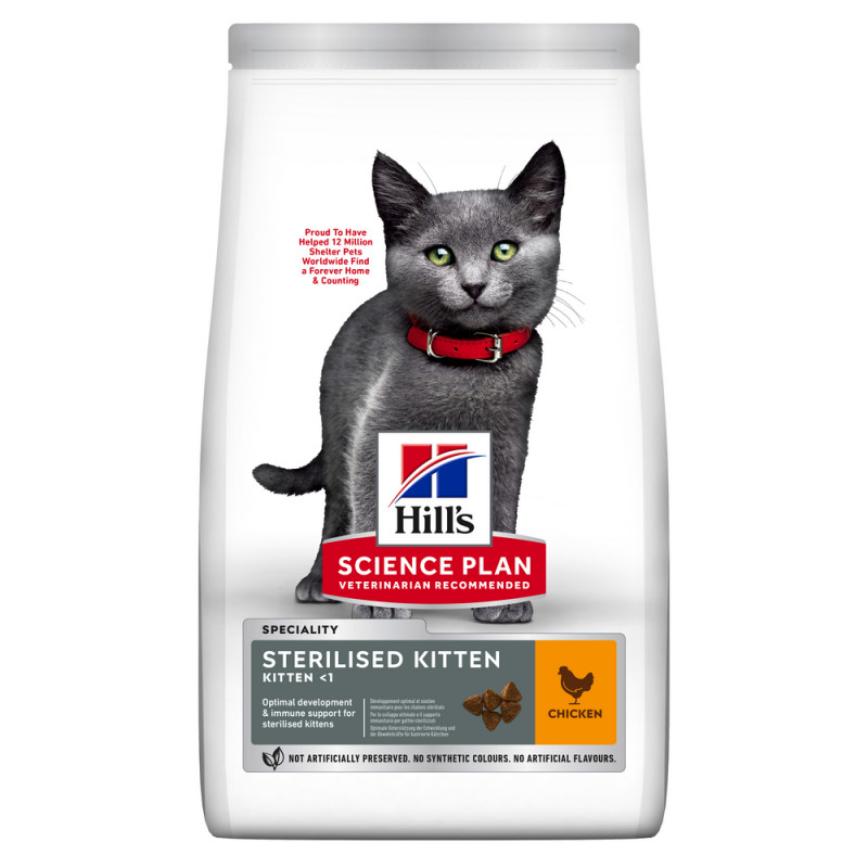 Croquettes Sterilised Kitten au poulet pour chaton