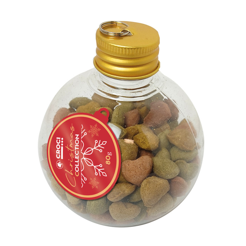 Friandises pour chat dans une boule de Noël à accr