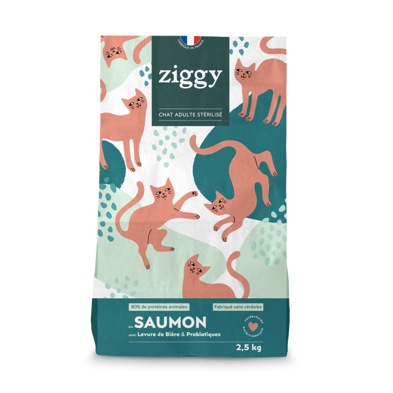 Croquettes pour chat adulte stérilisé au saumon 2,