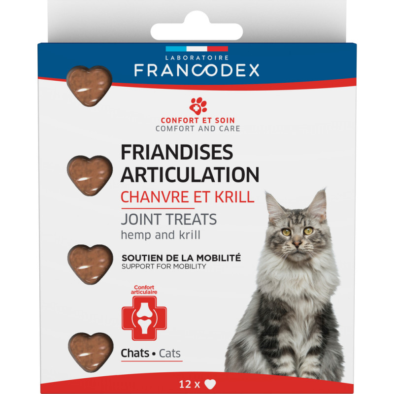 Friandises articulation chanvre et krill pour chat