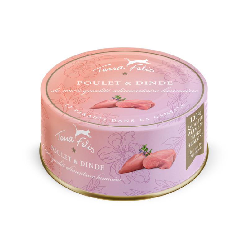 TERRA FELIS POULET DINDE 80G