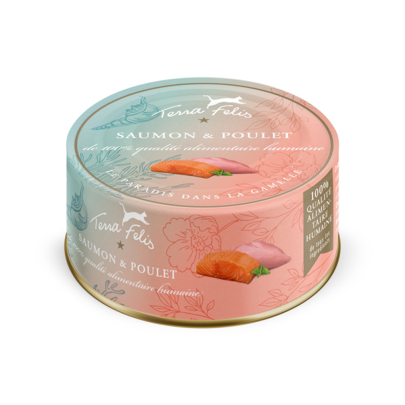 Pâtée pour chat au saumon & poulet 80g