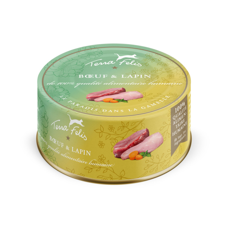 TERRA FELIS BOEUF LAPIN 80G