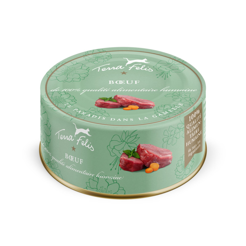 Terra Felis Buf pour chat 80G