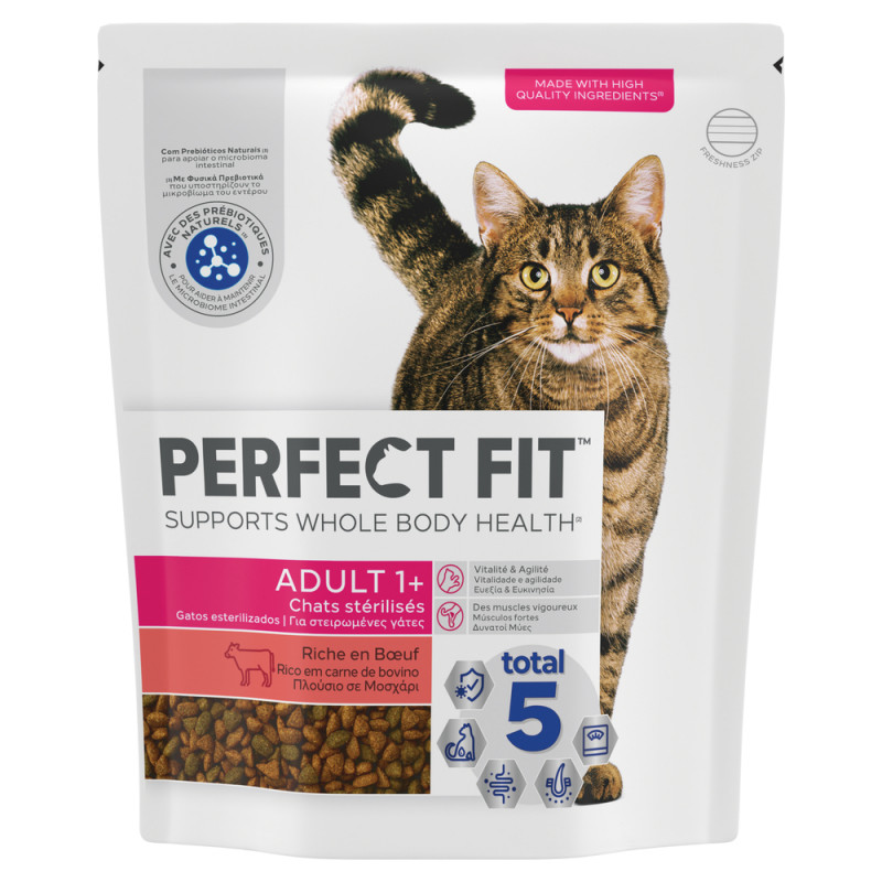 Croquettes Adult 1+ au buf pour chat stérilisé dè