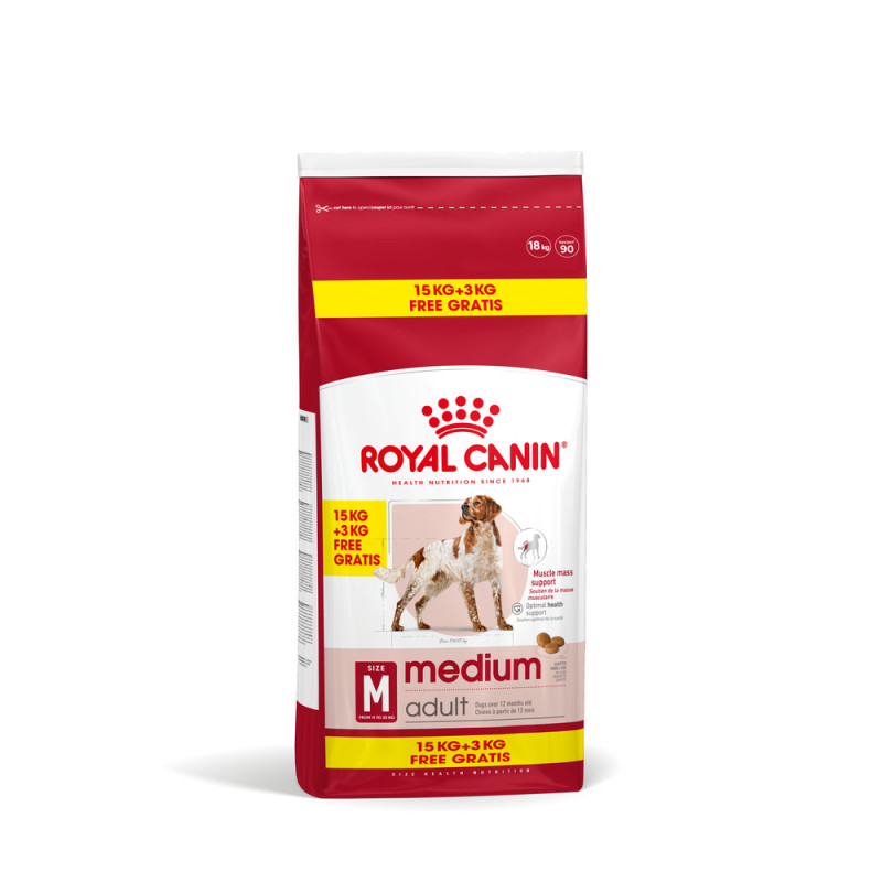 Croquettes pour chien Medium adult, races moyennes